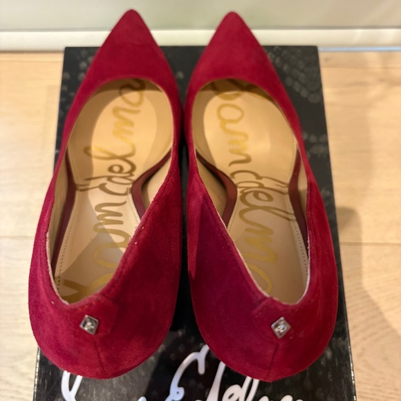 Sam Edelman Hazel Dark Red Suede Pumps, 8.5 - Picture 4 of 5
